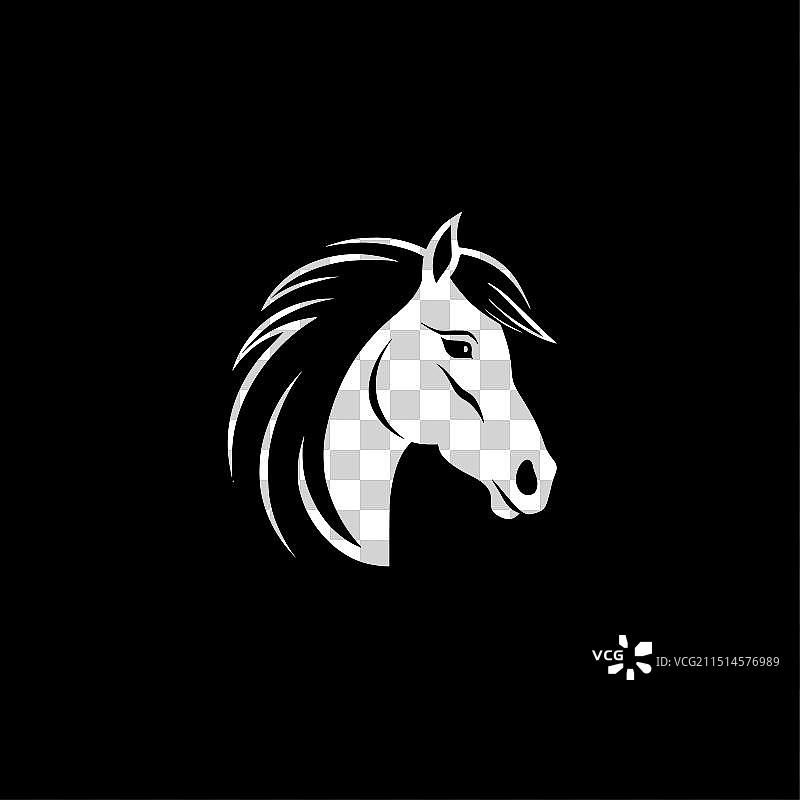 马 - 简约剪影图片素材