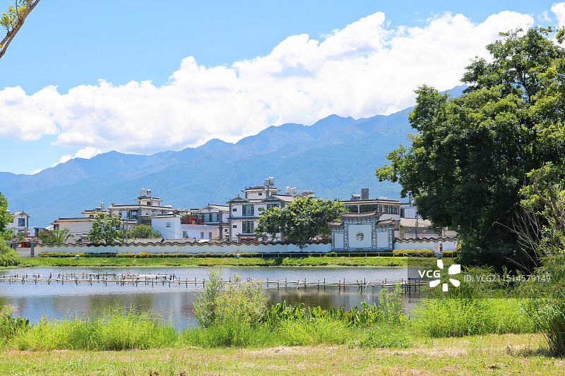 云南大理苍山附近的村落图片素材