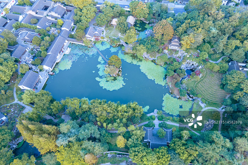 航拍南京胡家花园愚园图片素材