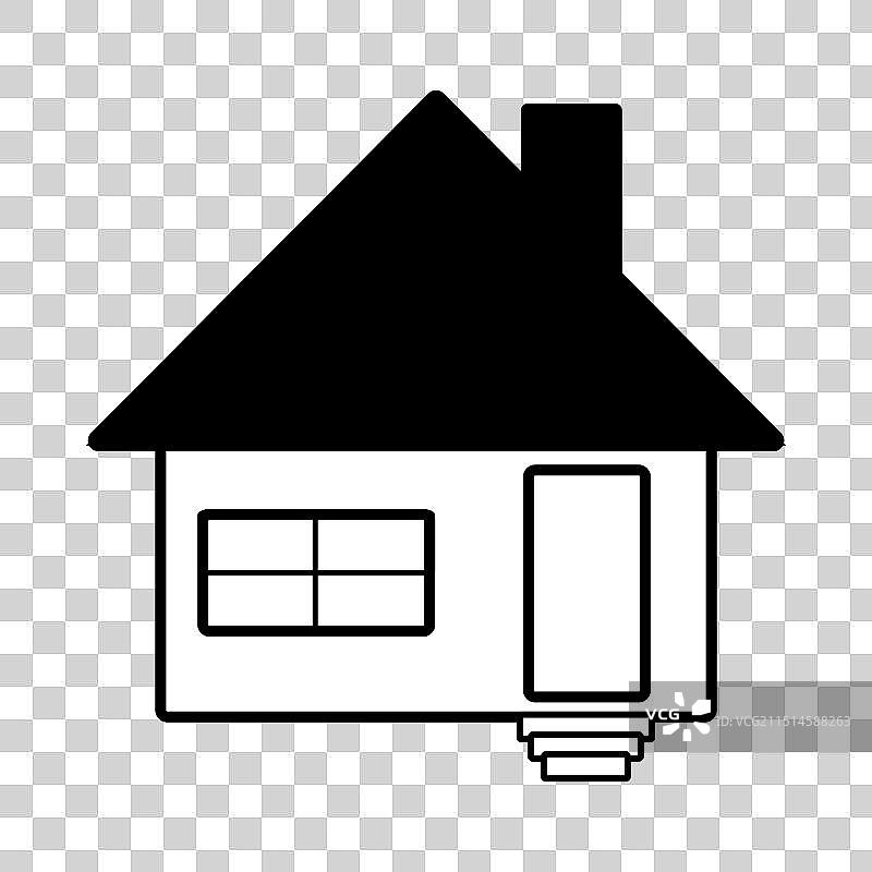 房地产线性房屋轮廓图片素材