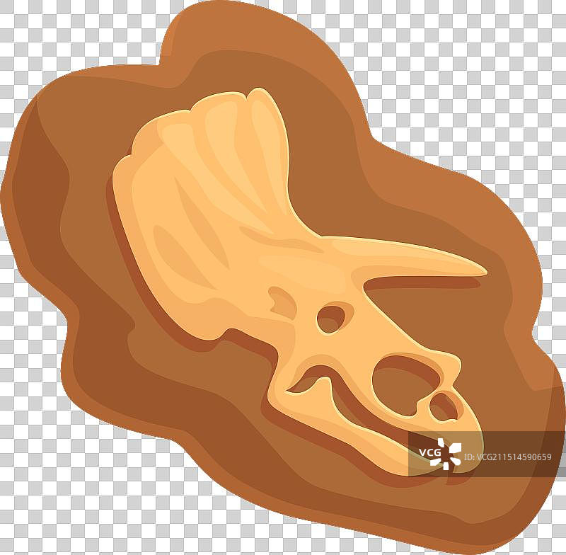 恐龙化石地形卡通图层图标图片素材