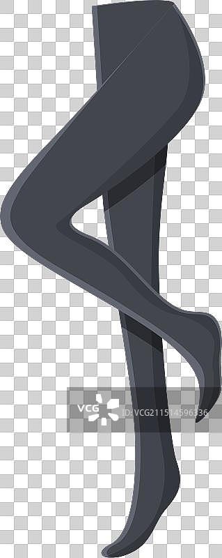 连裤袜图标卡通，穿着长袜的女士腿部图片素材