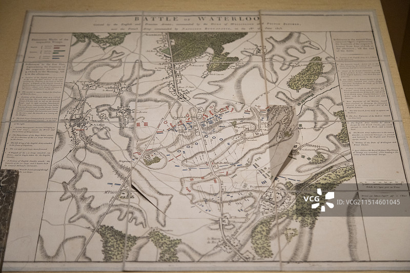 山东博物馆 拿破仑 滑铁卢战役地图图片素材