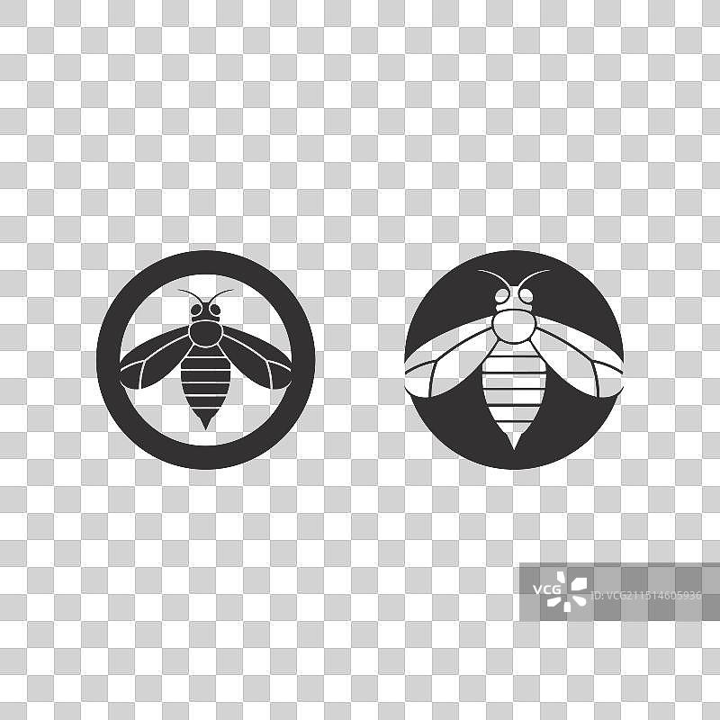 蜂蜜和蜜蜂图标动物设计图片素材