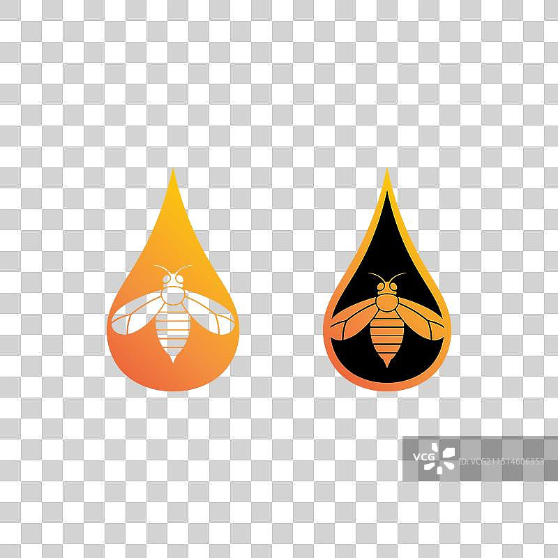 蜂蜜和蜜蜂图标动物设计图片素材