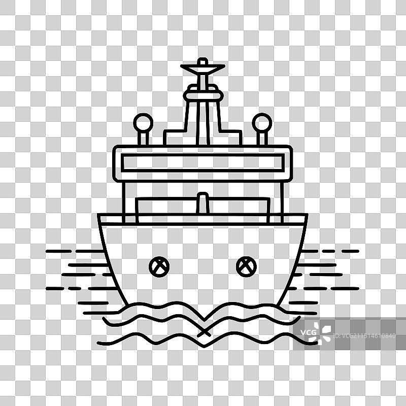 邮轮图标图片素材