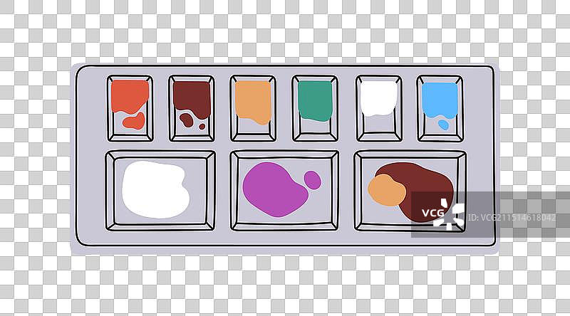 颜料调色板绘画色彩艺术工具图片素材