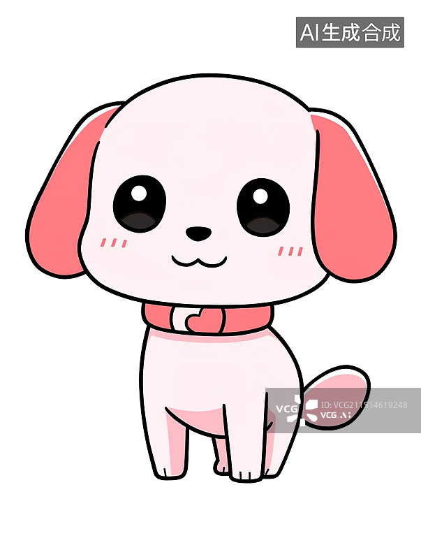 【AI数字艺术】小狗卡通插画图片素材