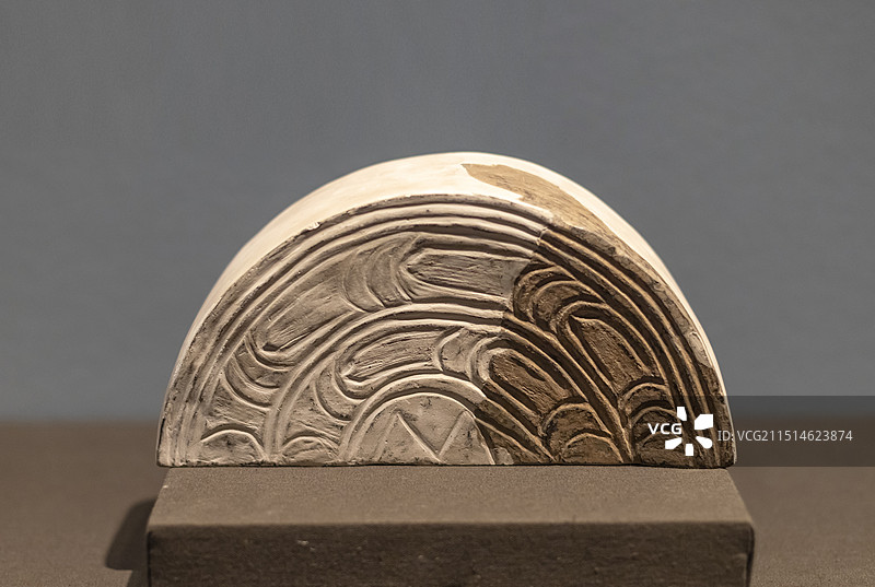 重环纹瓦当 西周 宝鸡市扶风县召陈村出土 陕西历史博物馆图片素材