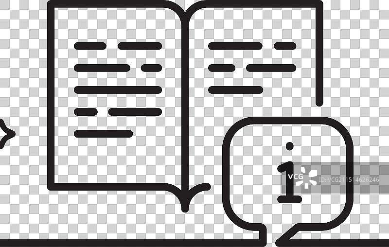 用户手册线条图标图片素材