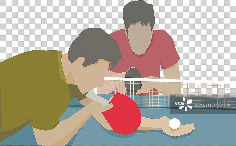 两人正在打乒乓球图片素材