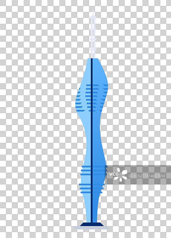 Chamlydzha电视塔 - 现代扁平设计风格图片素材