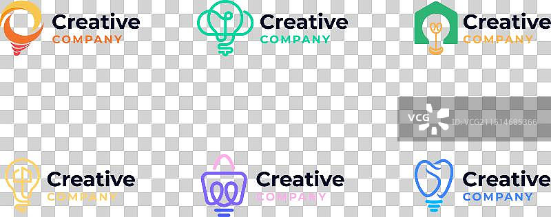 创意灯泡Logo设计公司标志图片素材