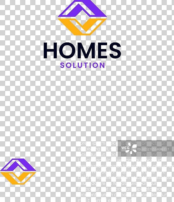 房屋LOGO彩色设计模板图片素材