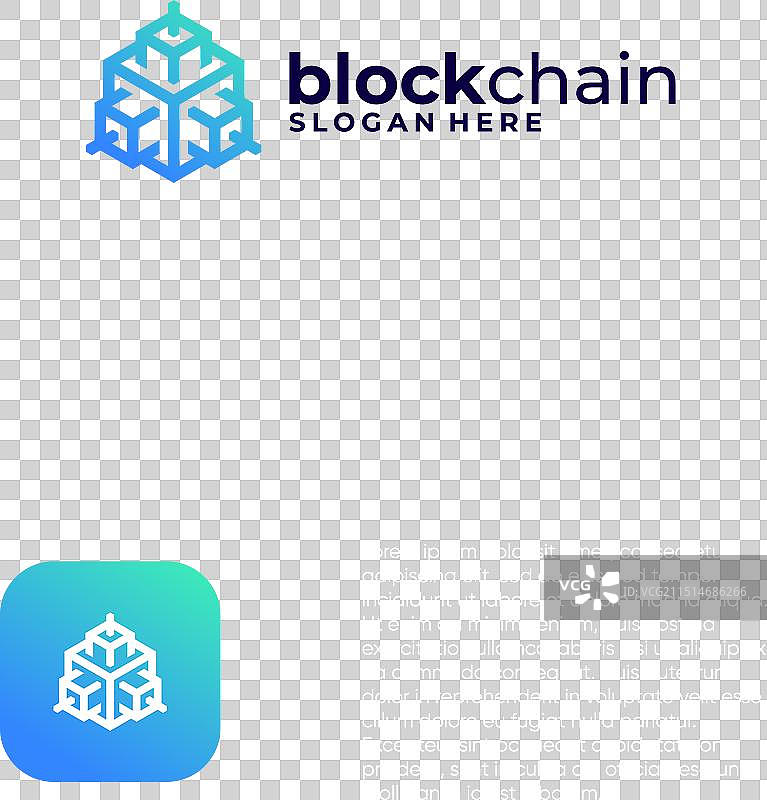 区块链加密货币Logo设计模板图片素材