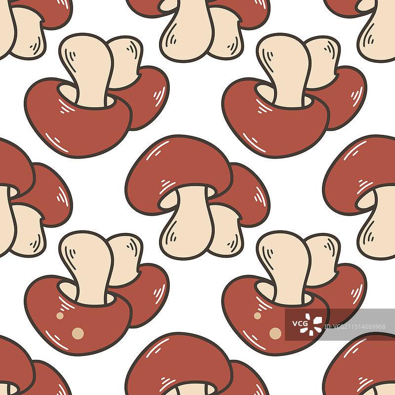 牛肝菌无缝图案背景图片素材