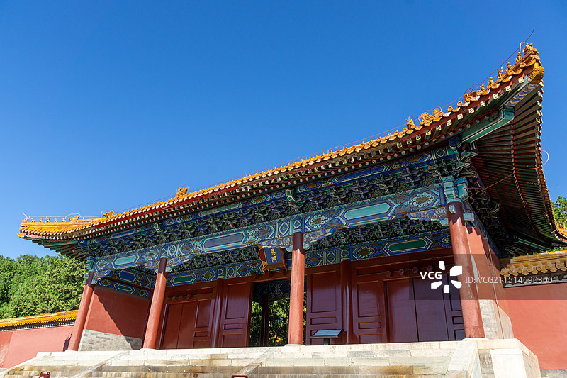 北京5A景区明十三陵昭陵的裬恩门图片素材