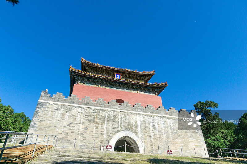 北京5A景区明十三陵昭陵的明楼图片素材