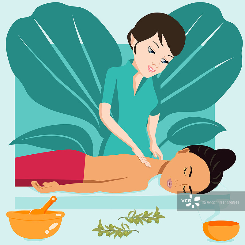 瑞典式按摩：欧洲与东欧人种图片素材