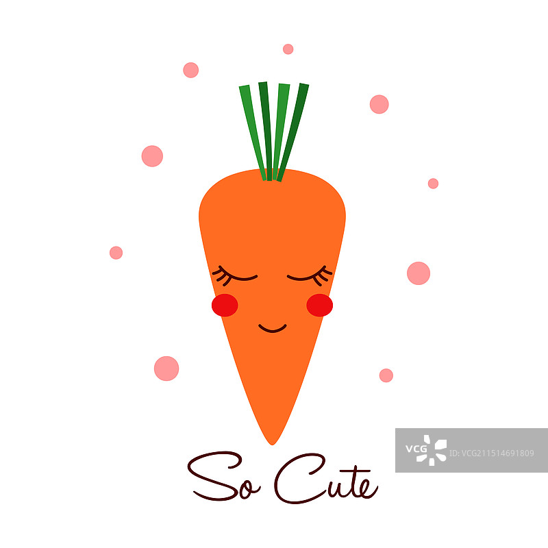 可爱胡萝卜印刷图案图片素材