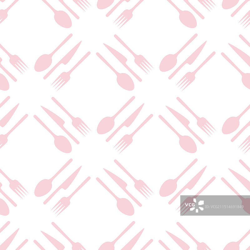 勺子叉子和刀子无缝图案图片素材