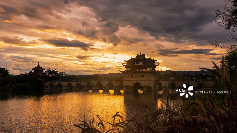 建水十七孔桥图片素材