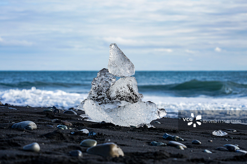 冰岛钻石沙滩图片素材