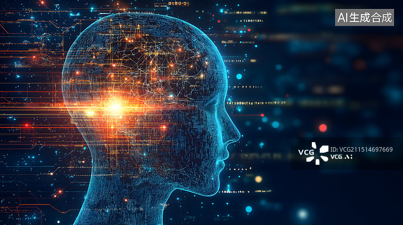 【AI数字艺术】人工智能虚拟数字人未来概念科技图片素材