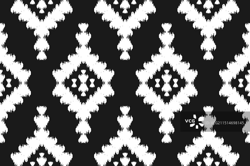 阿兹特克部落的伊卡特族无缝图案图片素材