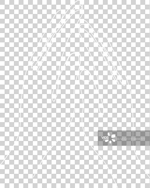 一线艺术风格的双手接触图片素材