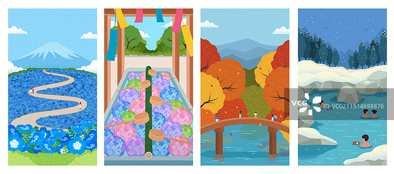 唯美四季自然风景旅游壁纸集合图片素材