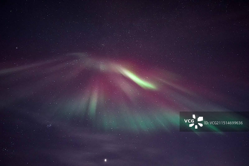 挪威雷纳镇极光图片素材