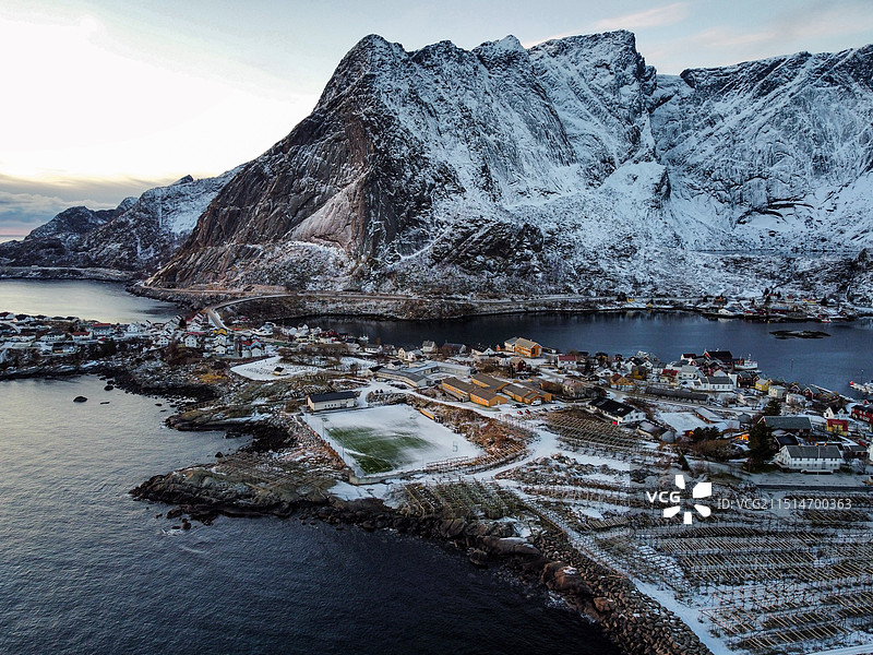 挪威Reine航拍图片素材