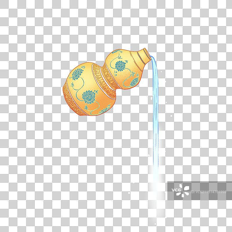 仙鹤手串吉祥如意元素插画图片素材