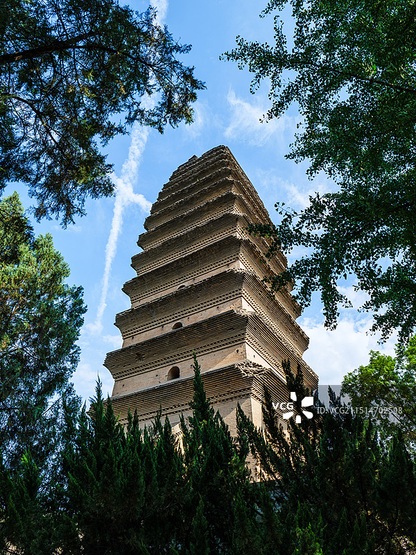 陕西西安荐福寺小雁塔图片素材
