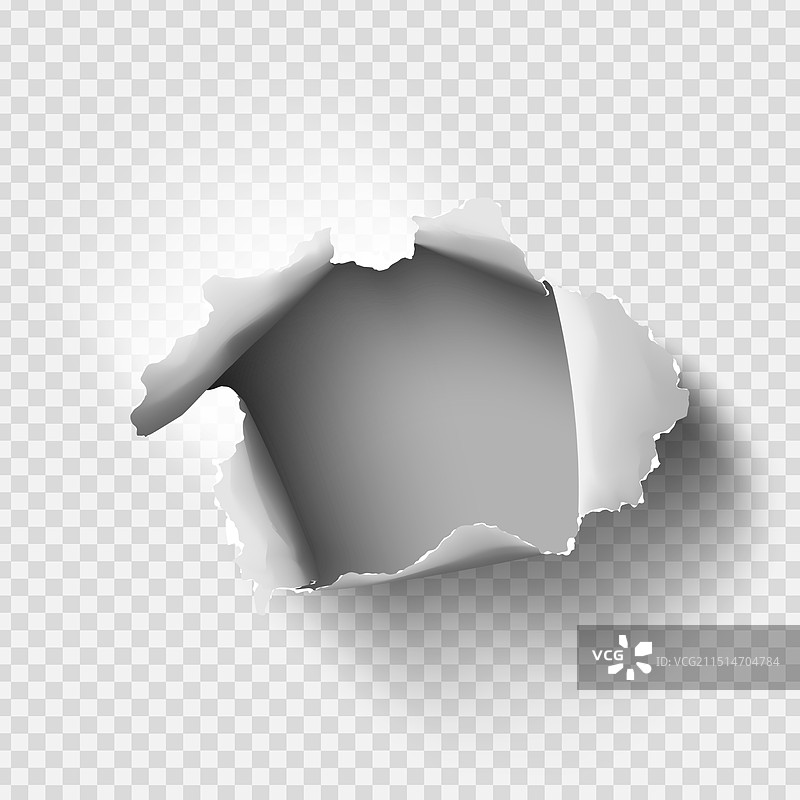 透明背景上撕裂的破纸图片素材