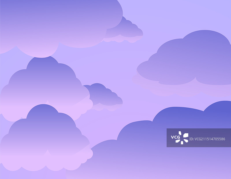 紫色粉色渐变蓬松云朵天空图片素材