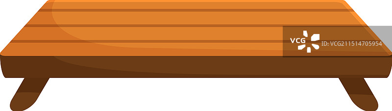 白色背景上的简易木桌图片素材