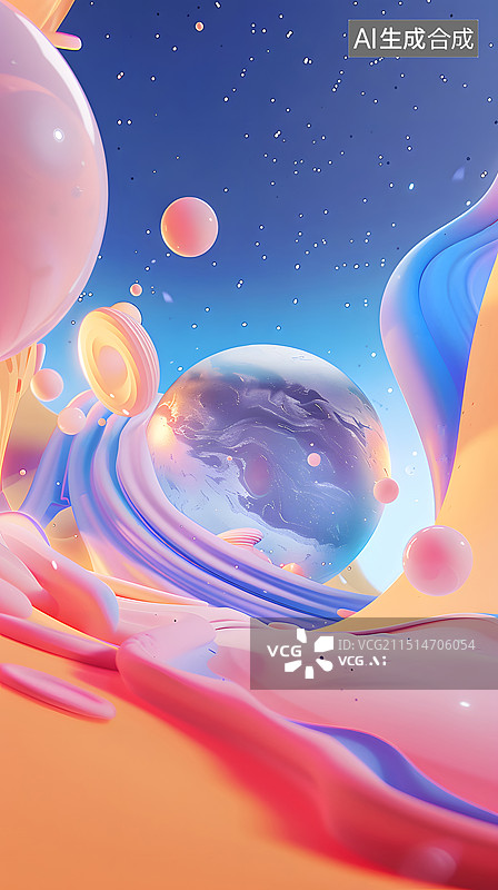【AI数字艺术】星际幻想曲图片素材