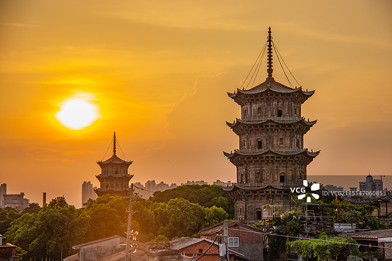福建泉州东西塔图片素材
