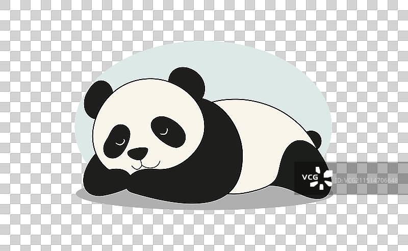 睡觉的熊猫图片素材