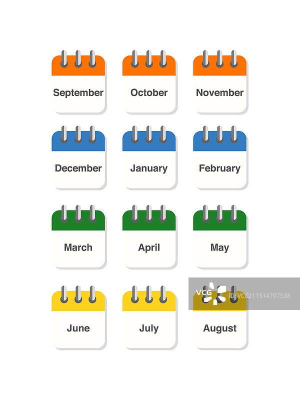 每日、每月、每年日历图标合集图片素材