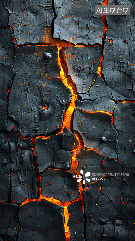 【AI数字艺术】火山熔岩背景图片素材