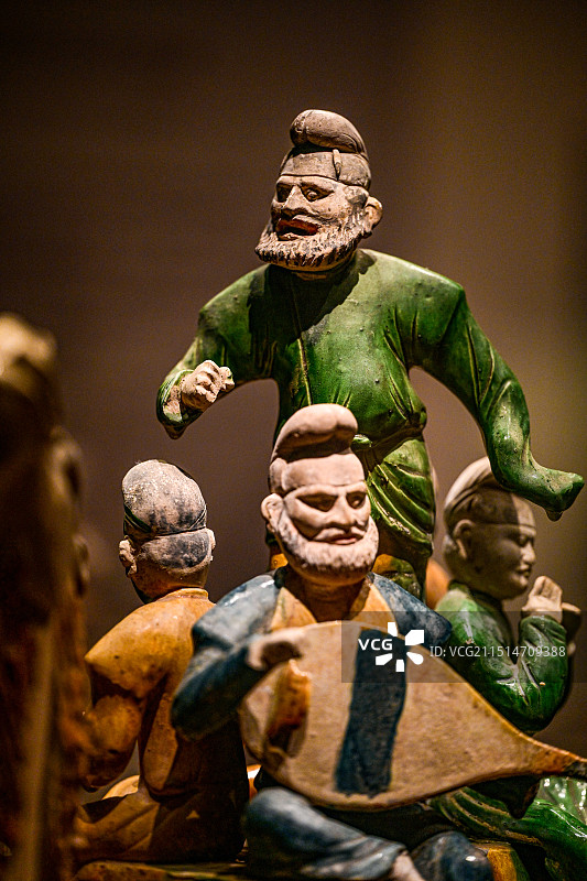 三彩釉陶载乐骆驼 唐图片素材