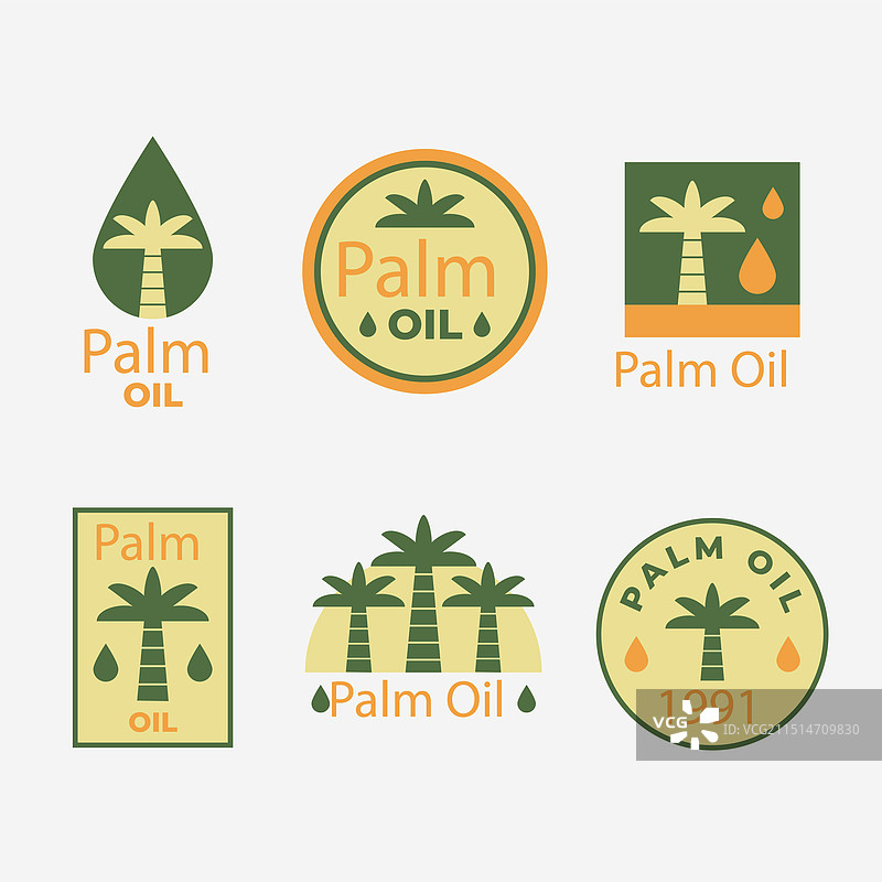 棕榈油标志合集图片素材