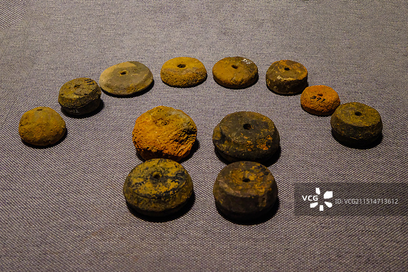 中国云南昆明市博物馆馆藏文物，滇国探幽，古滇国铜器，青铜时代，青铜器，图片素材