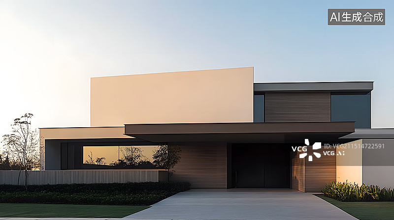 【AI数字艺术】现代建筑别墅图片素材