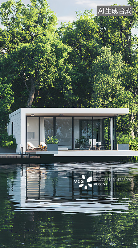 【AI数字艺术】现代建筑酒店别墅民宿图片素材