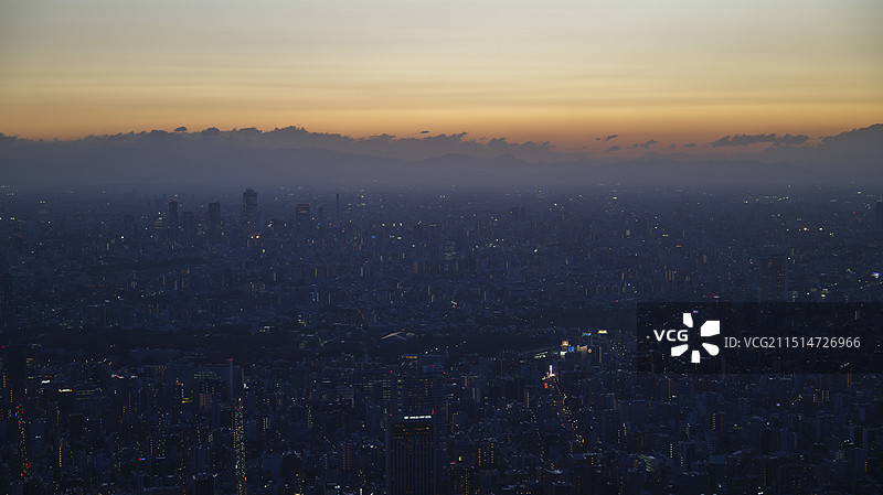 东京天空树SKYTREE上俯视东京图片素材