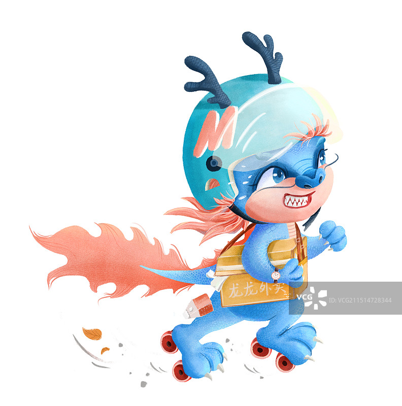 风风火火的外卖小龙图片素材